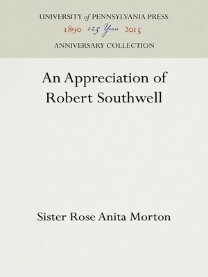 cover image of An Appreciation of Robert Southwell